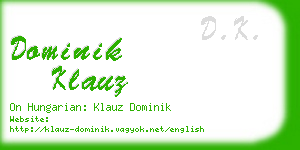 dominik klauz business card